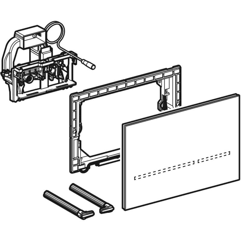 Πλακέτα χειρισμού Dual flush, touchless,
  electronic, Illuminated Geberit Sigma 80 Φωτοκυτταρου 116.092.SG.6 Γυαλιστερό
  (γυαλί) 24,7x16,4cm - 4