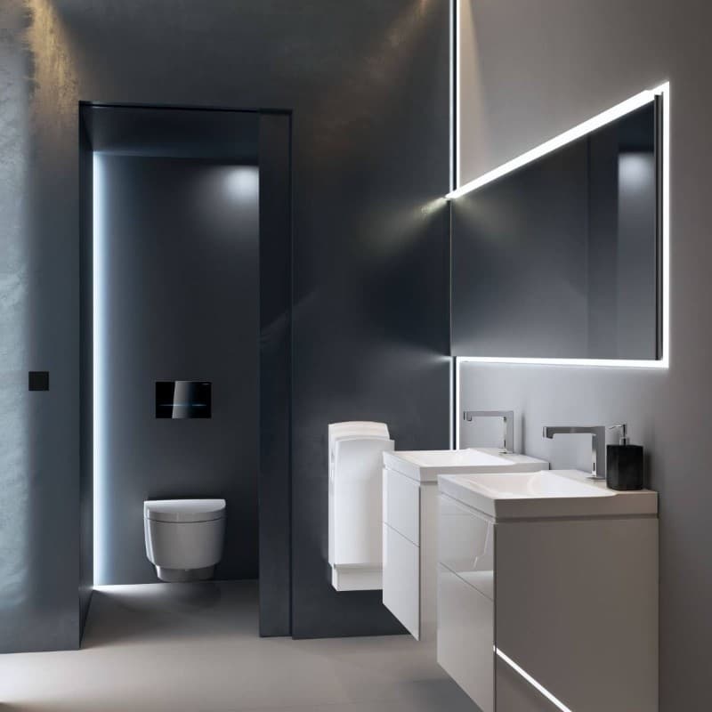 Πλακέτα χειρισμού Dual flush, touchless,
  electronic, Illuminated Geberit Sigma 80 Φωτοκυτταρου 116.092.SG.6 Γυαλιστερό
  (γυαλί) 24,7x16,4cm - 6
