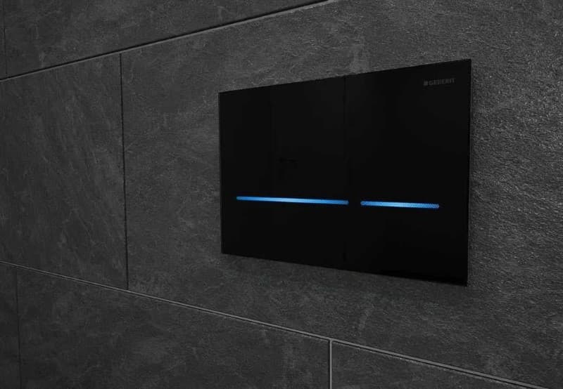 Πλακέτα χειρισμού Dual flush, touchless,
  electronic, Illuminated Geberit Sigma 80 Φωτοκυτταρου 116.092.SG.6 Γυαλιστερό
  (γυαλί) 24,7x16,4cm - 5