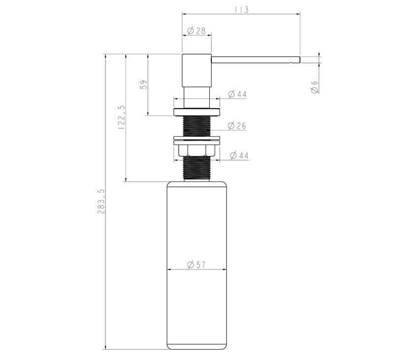 Ντισπένσερ Επικαθήμενο Helika DL-G 350ml Χρυσός - 3
