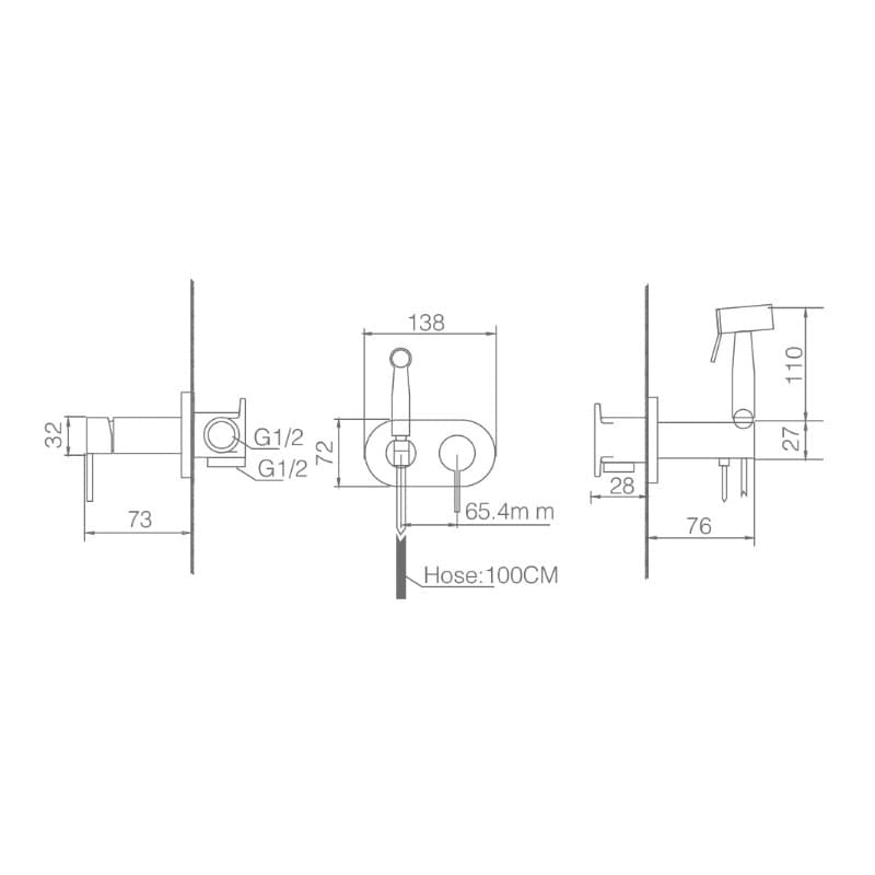 Ντουζάκι shut-off Imex Maui RDM004 Χρώμιο (ζεστό / κρύο) - 3