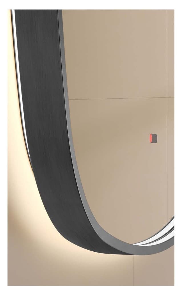 Καθρέπτης μπάνιου με Led Imex Catania CATA042/100BGM Black Gun Metal PVD 100x100cm - 2
