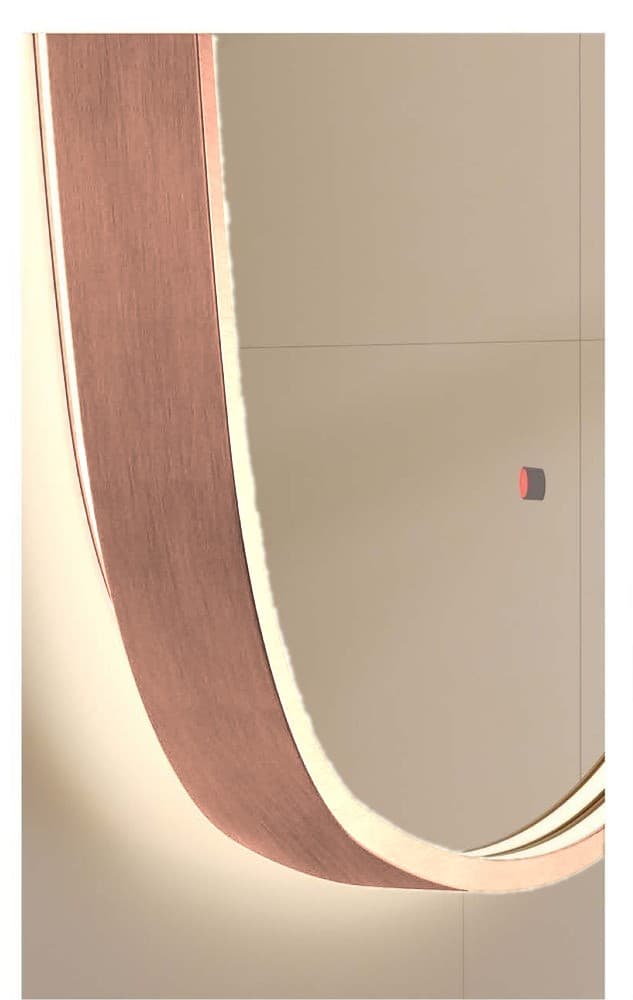 Καθρέπτης μπάνιου με Led Imex Catania CATA042/100ORC Ματ Rose Gold / Χαλκός PVD 100x100cm - 2