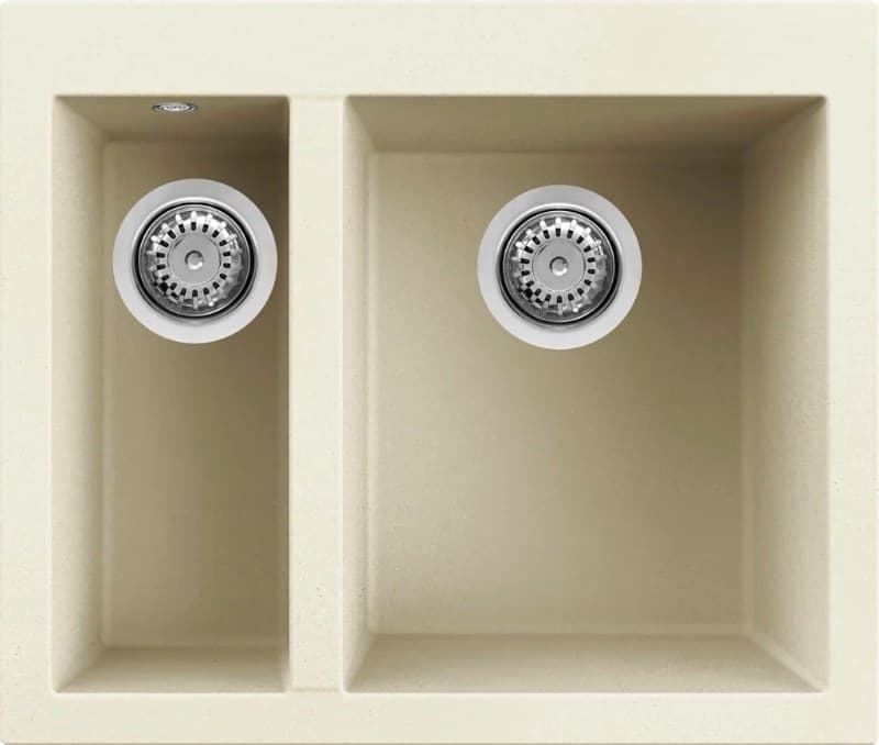 Νεροχύτης κουζίνας γρανιτένιος Elleci Quadra 150 Bianco Antico 62 59×50 (ένθετος)