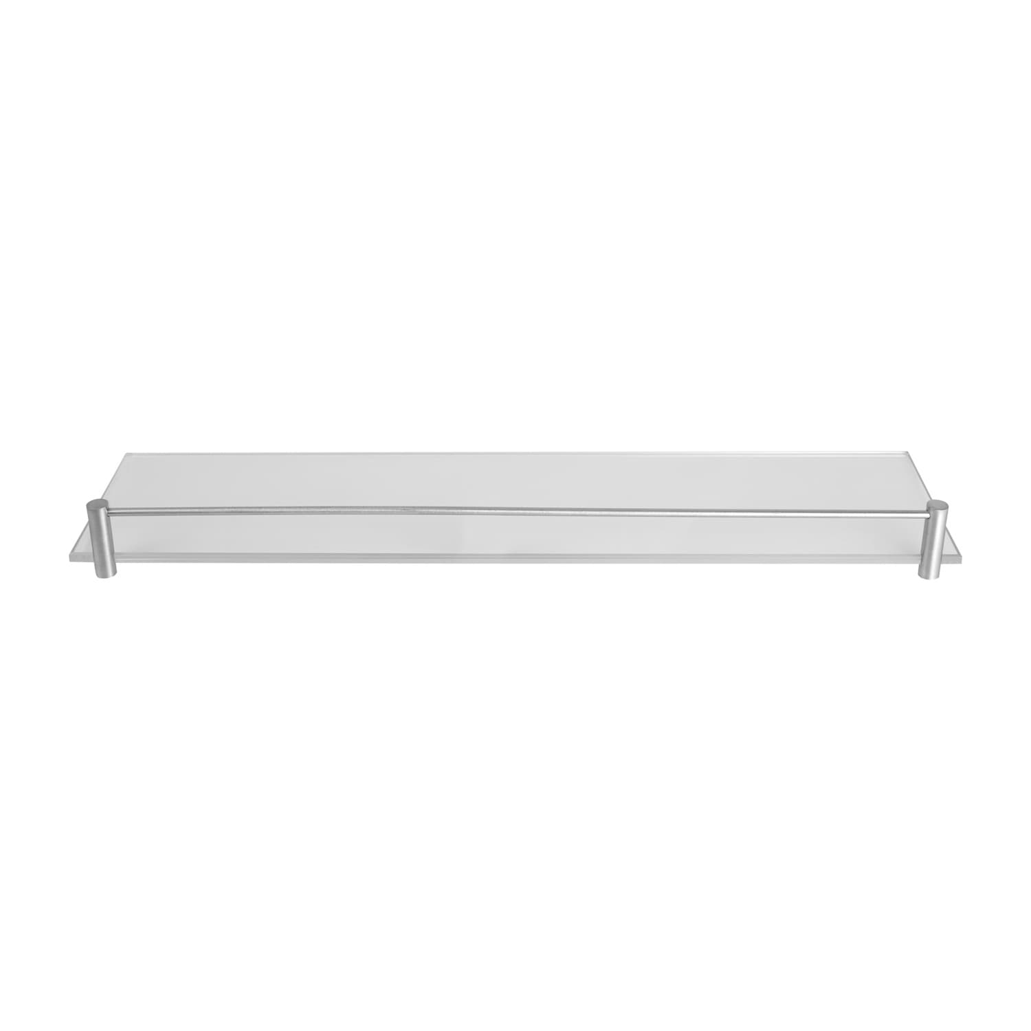 Εταζέρα με ματ γυαλί Karag Mensole 06440999 Inox Σατινέ 40×10×4cm (χωρίς στηρίγματα)