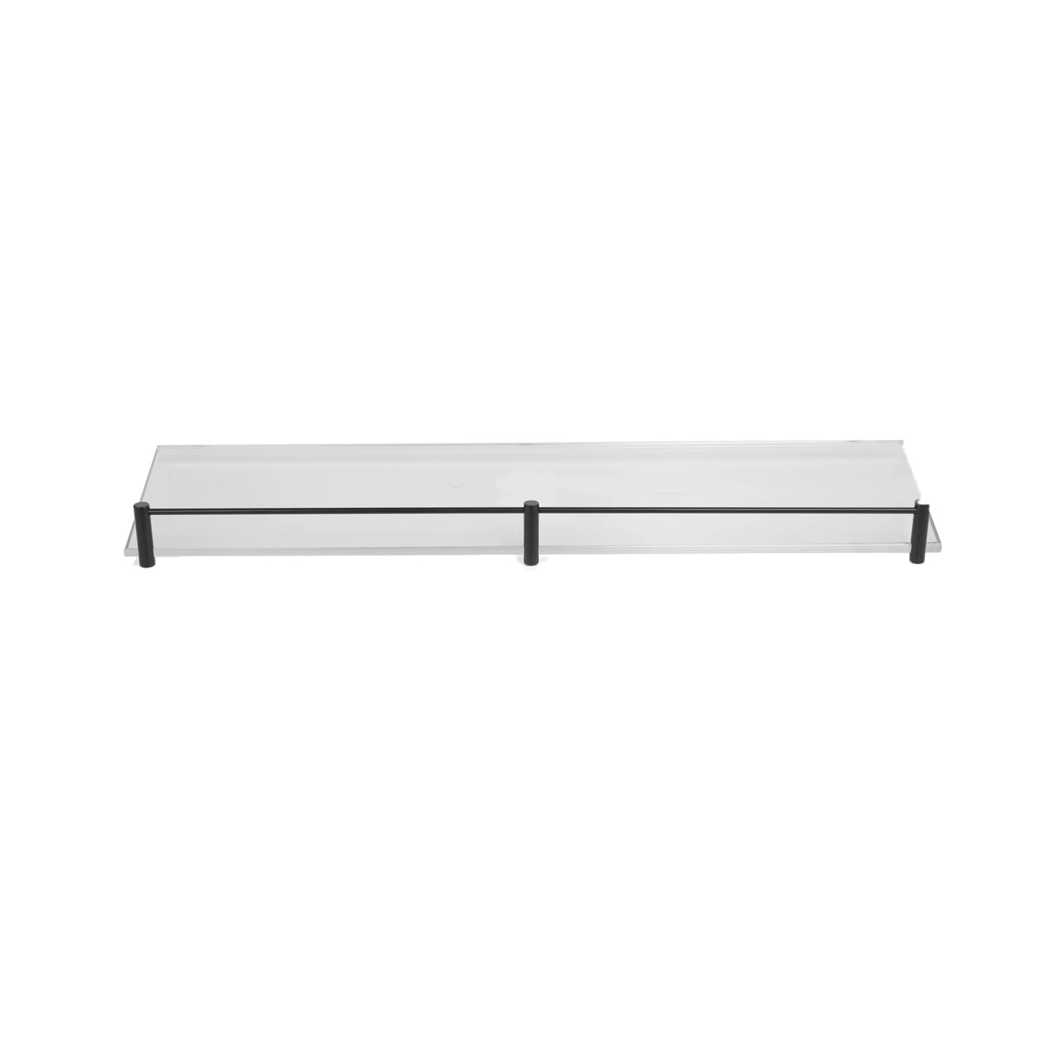 Εταζέρα με ματ γυαλί Karag Mensole 06660955 Ματ Μαύρο 60×11×4cm (χωρίς στηρίγματα)