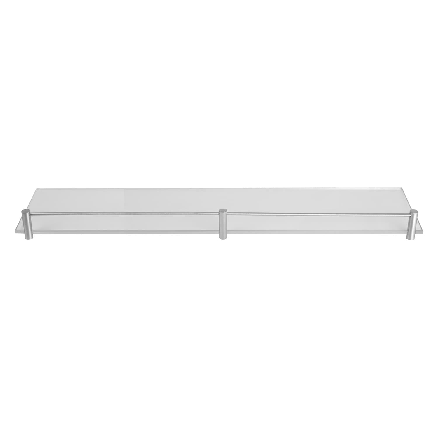 Εταζέρα με ματ γυαλί Karag Mensole 06660999 Inox Σατινέ 60×11×4cm (χωρίς στηρίγματα)