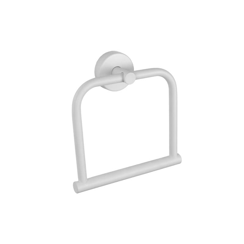 Κρίκος Πετσέτας Karag Uno 122466 Ματ Λευκό 18x5,2x19cm