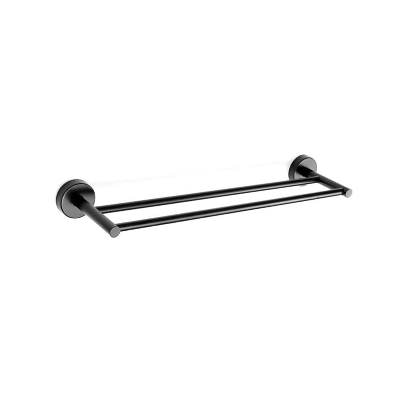 Πετσετοκρεμάστρα διπλή Karag Uno 126255 Ματ Μαύρο 60×11,5cm
