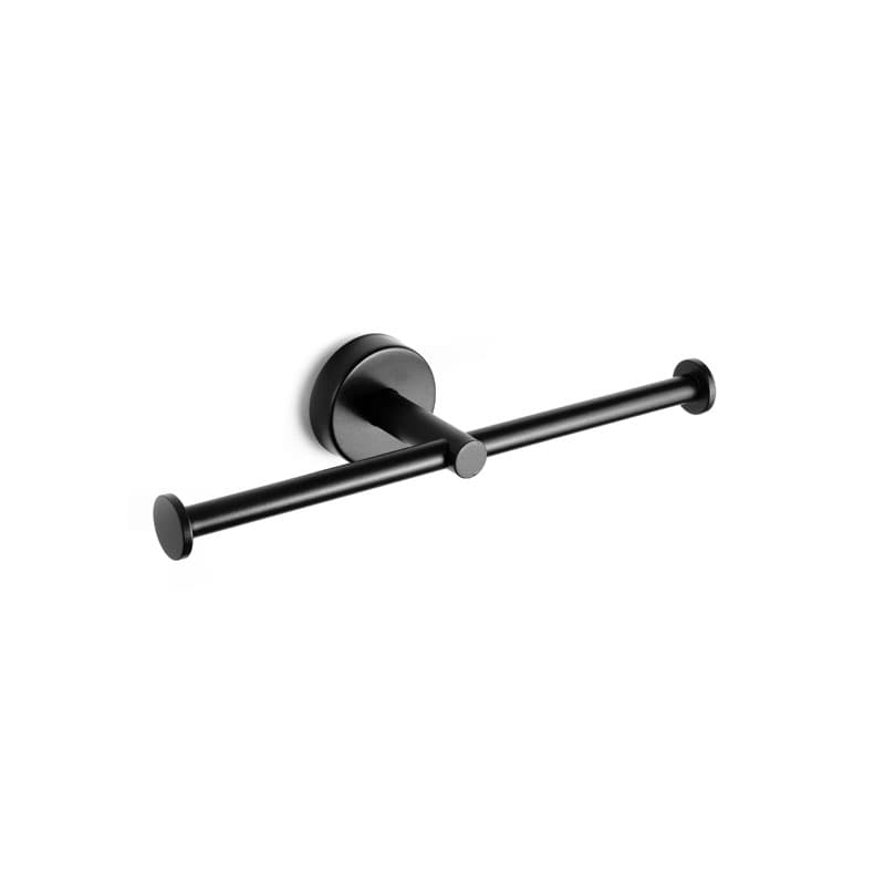 Χαρτοθήκη διπλή Karag Uno 142255 Ματ Μαύρο 24x7,5x5,5cm