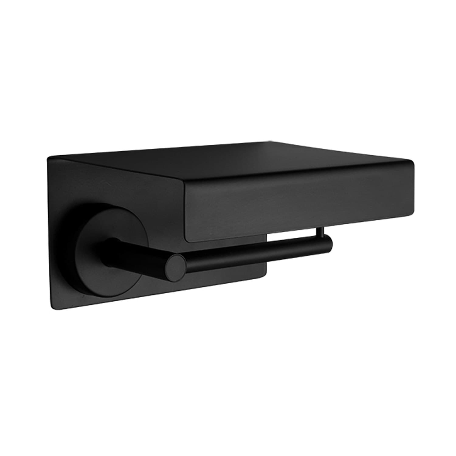 Χαρτοθήκη με ραφάκι Karag Uno 149355 Ματ Μαύρο 16,5×13×9cm