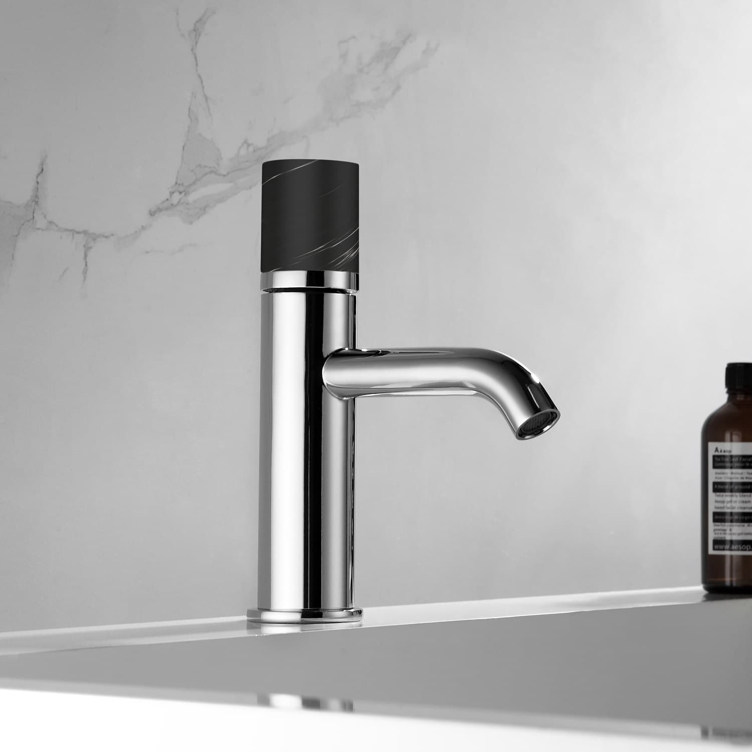 Μπαταρία Νιπτήρος Karag Joan 24601-424A-MN Marmo Nero
