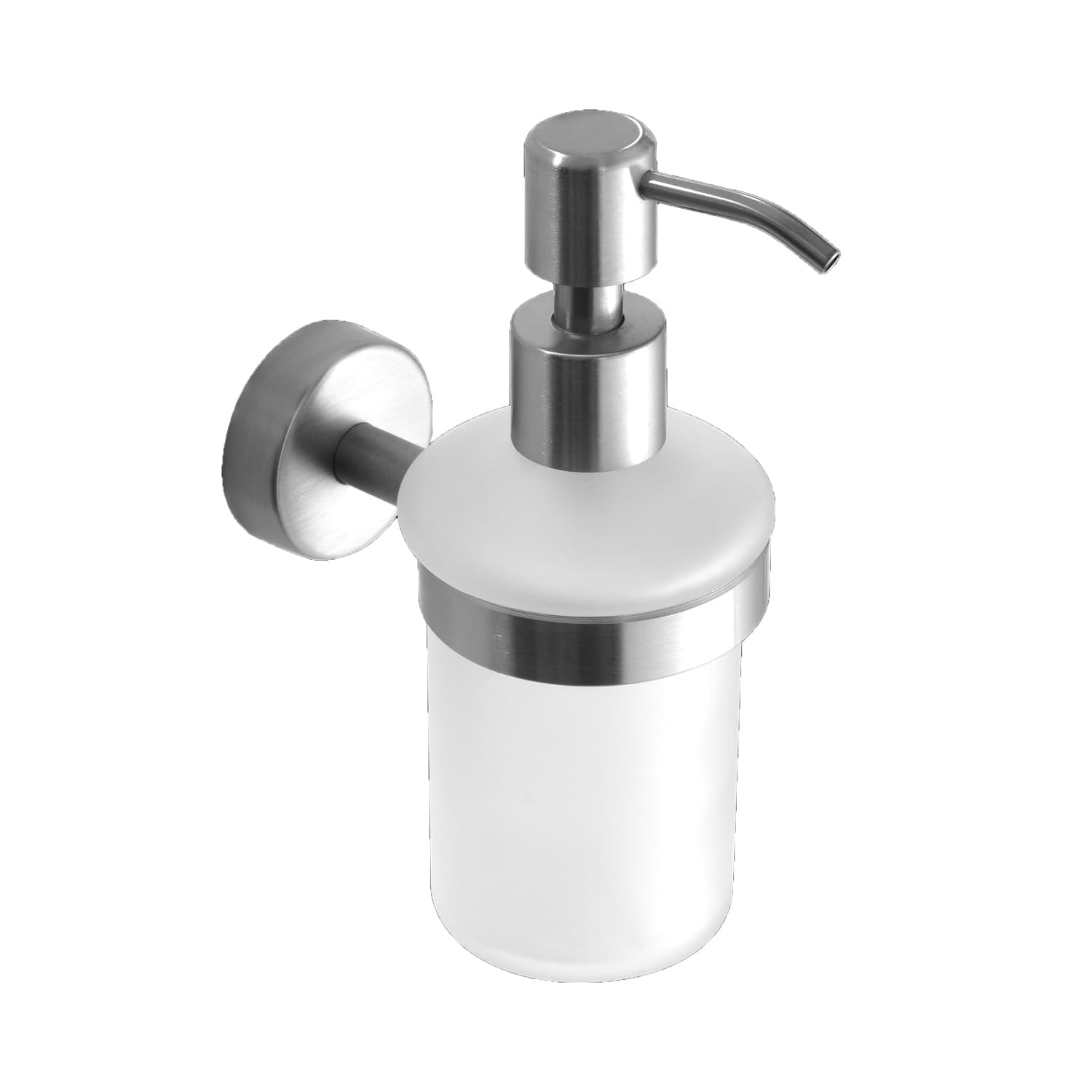 Ντισπένσερ Επιτοίχιο γυάλινο Karag Moderno 280199 Inox Σατινέ 7×10×16cm