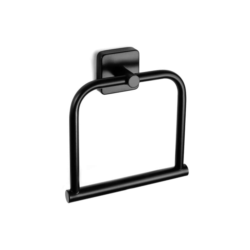 Κρίκος Πετσέτας Karag Quattro 422455 Ματ Μαύρο 18x5,2x19cm