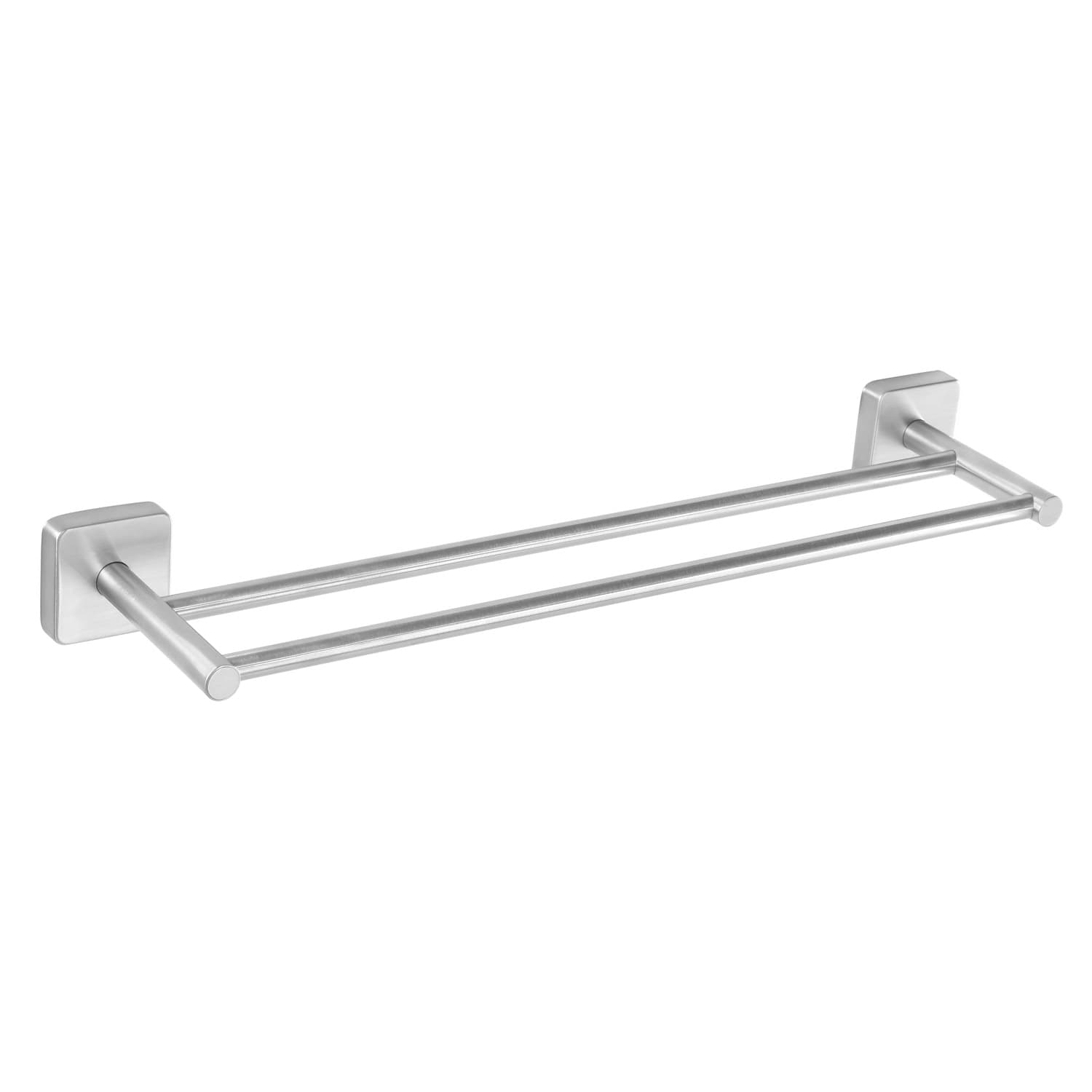 Πετσετοκρεμάστρα διπλή Karag Quattro 425299 Inox Σατινέ 50×11,5cm