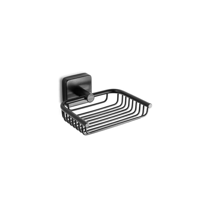 Σαπουνοθήκη Επιτοίχια Karag Quattro 430355 Ματ Μαύρο 13x14x5,5cm