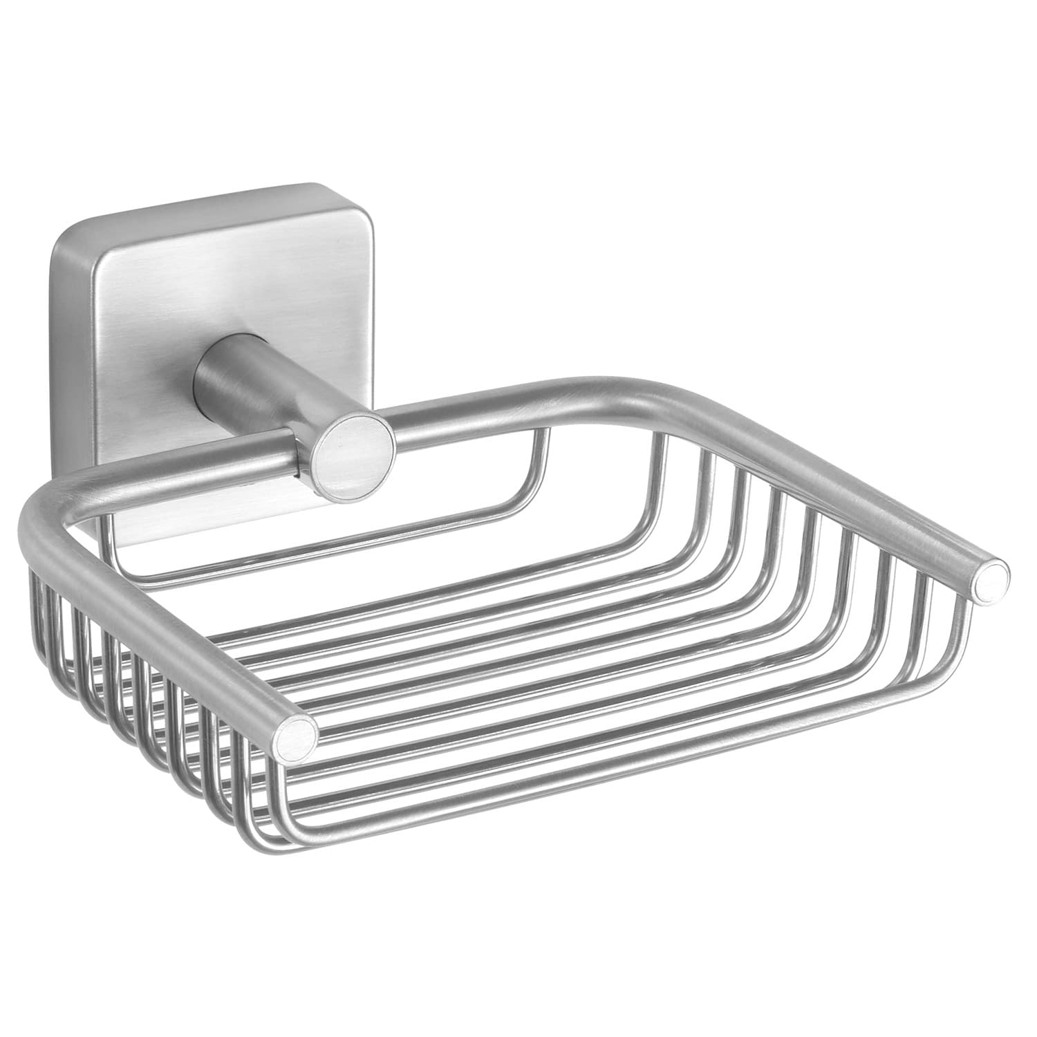 Σαπουνοθήκη σχαρωτή Επιτοίχια Karag Quattro 430399 Inox Σατινέ 13×14×5,5cm