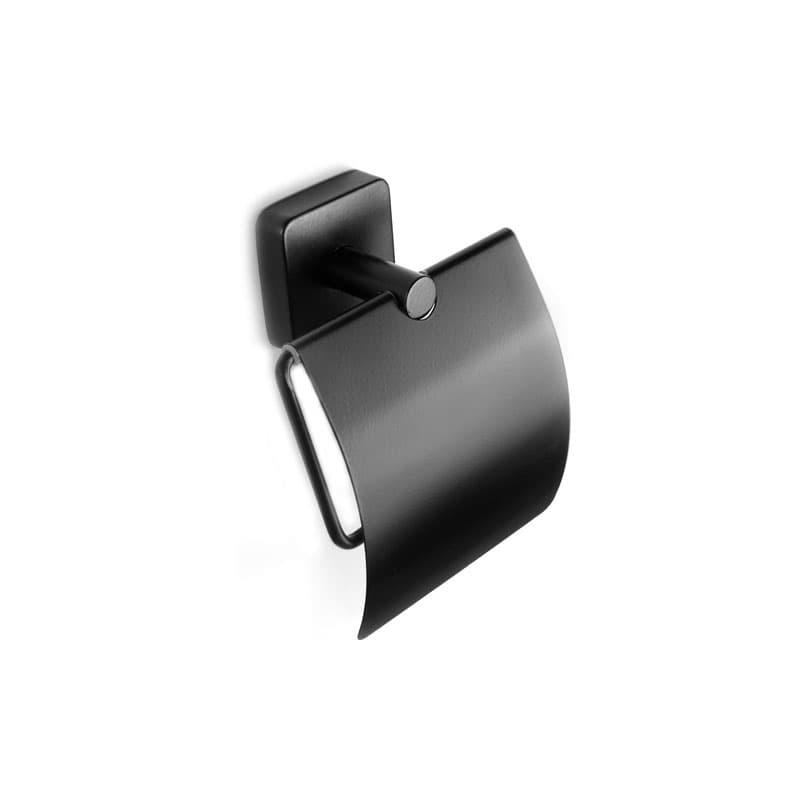 Χαρτοθήκη με καπάκι Karag Quattro 440355 Ματ Μαύρο 12x14x5,5cm