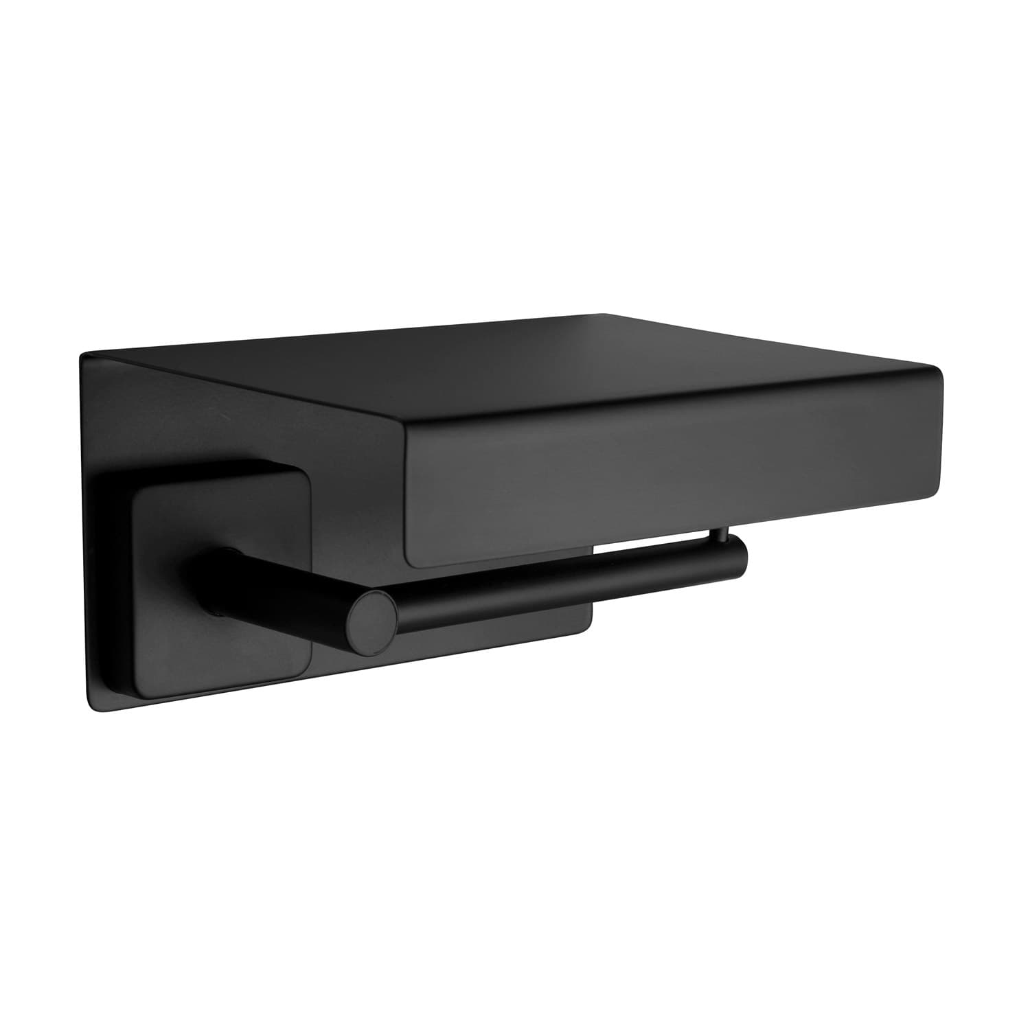 Χαρτοθήκη με ραφάκι Karag Quattro 449355 Ματ Μαύρο 16,5×13×9cm
