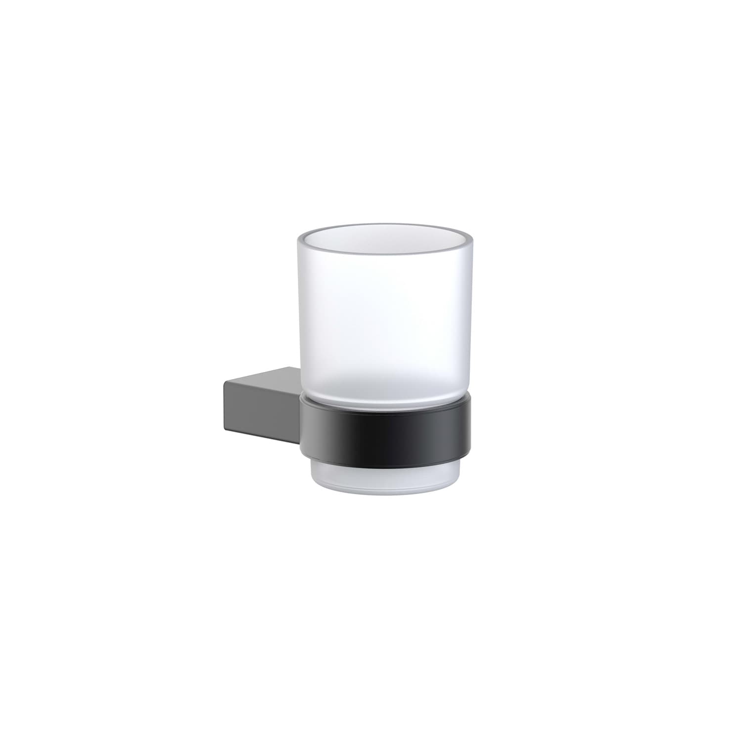Ποτηροθήκη Επιτοίχια γυάλινη Karag Artemis A0350745 Gun Metal Grey