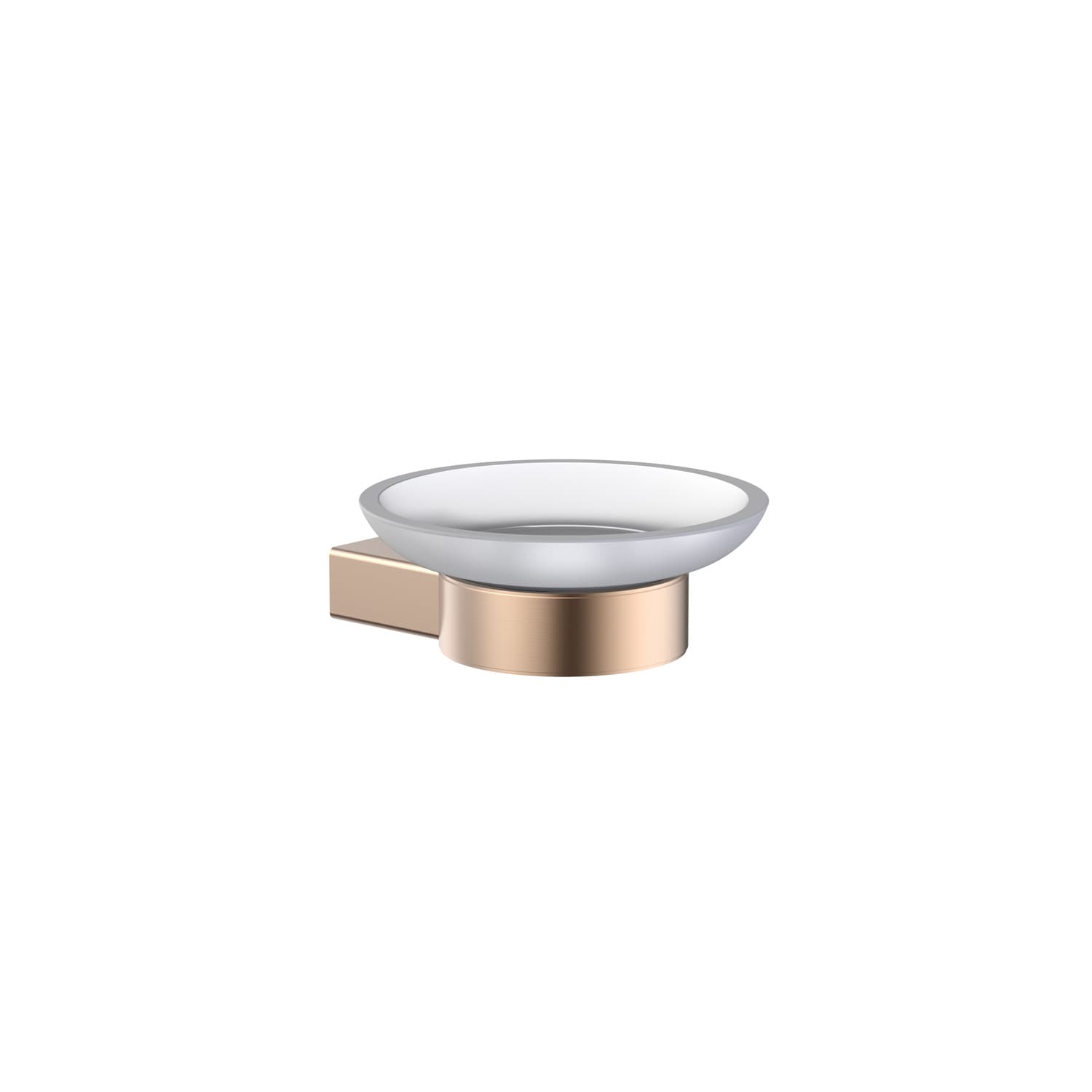 Σαπουνοθήκη γυάλινη Επιτοίχια Karag Artemis A0350836 Rose Gold 10,1×6,7×4cm