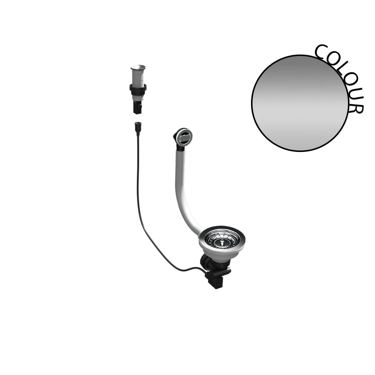 Χειριστήριο βαλβίδας νεροχύτη Open-Up Elleci ASP13004IN Inox