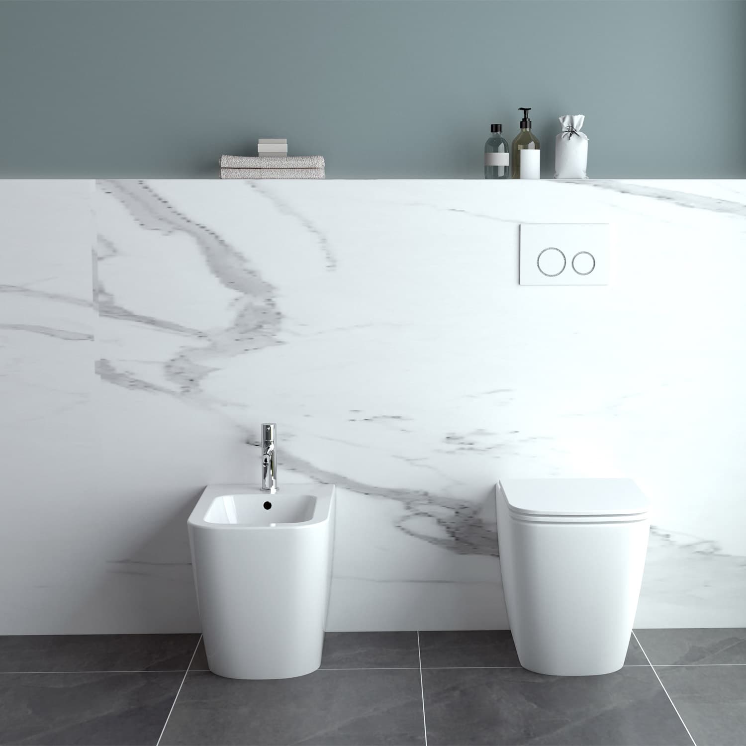 Μπιντέ δαπέδου Karag New Legend B 10100 Λευκό 36×54cm