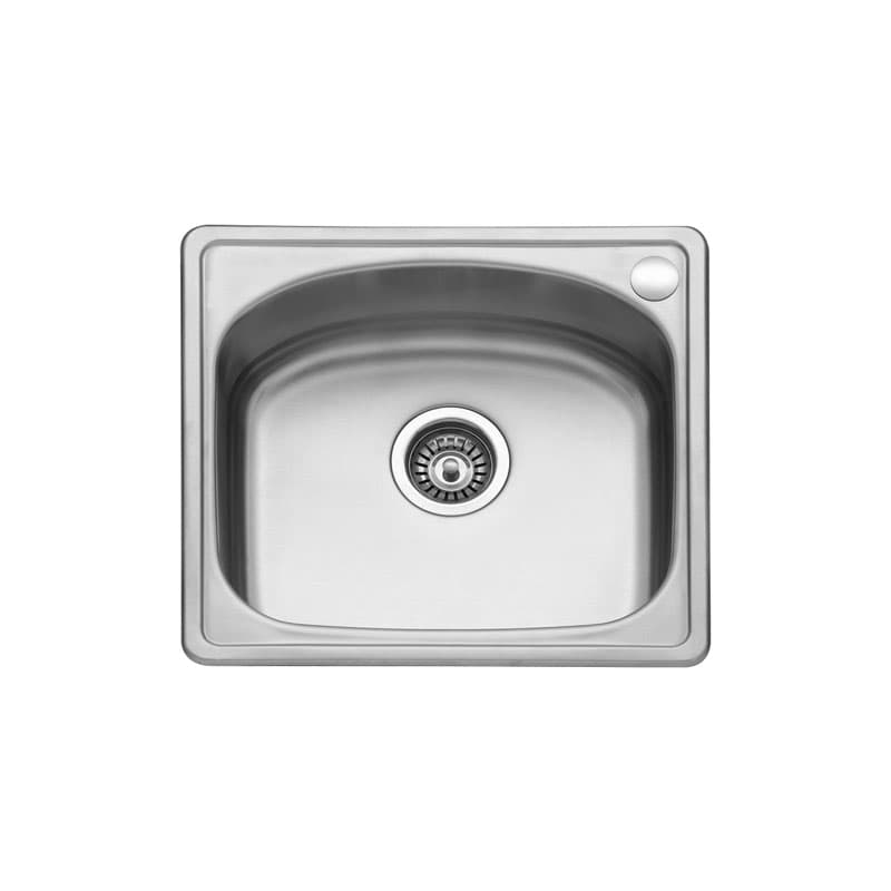 Νεροχύτης κουζίνας ανοξείδωτος Karag BL-605 Inox Σατινέ 49,5×45 (ένθετος) (χωρίς βαλβίδες σωληνώσεις και σιφόνι)
