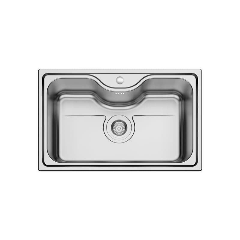 Νεροχύτης κουζίνας ανοξείδωτος Karag BL 627 Inox Σατινέ 80×50 (ένθετος)
