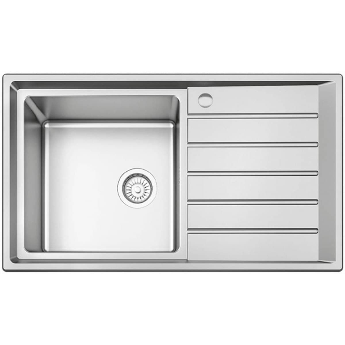 Νεροχύτης κουζίνας ανοξείδωτος Karag BL 654 Inox Σατινέ 86×50 (ένθετος)