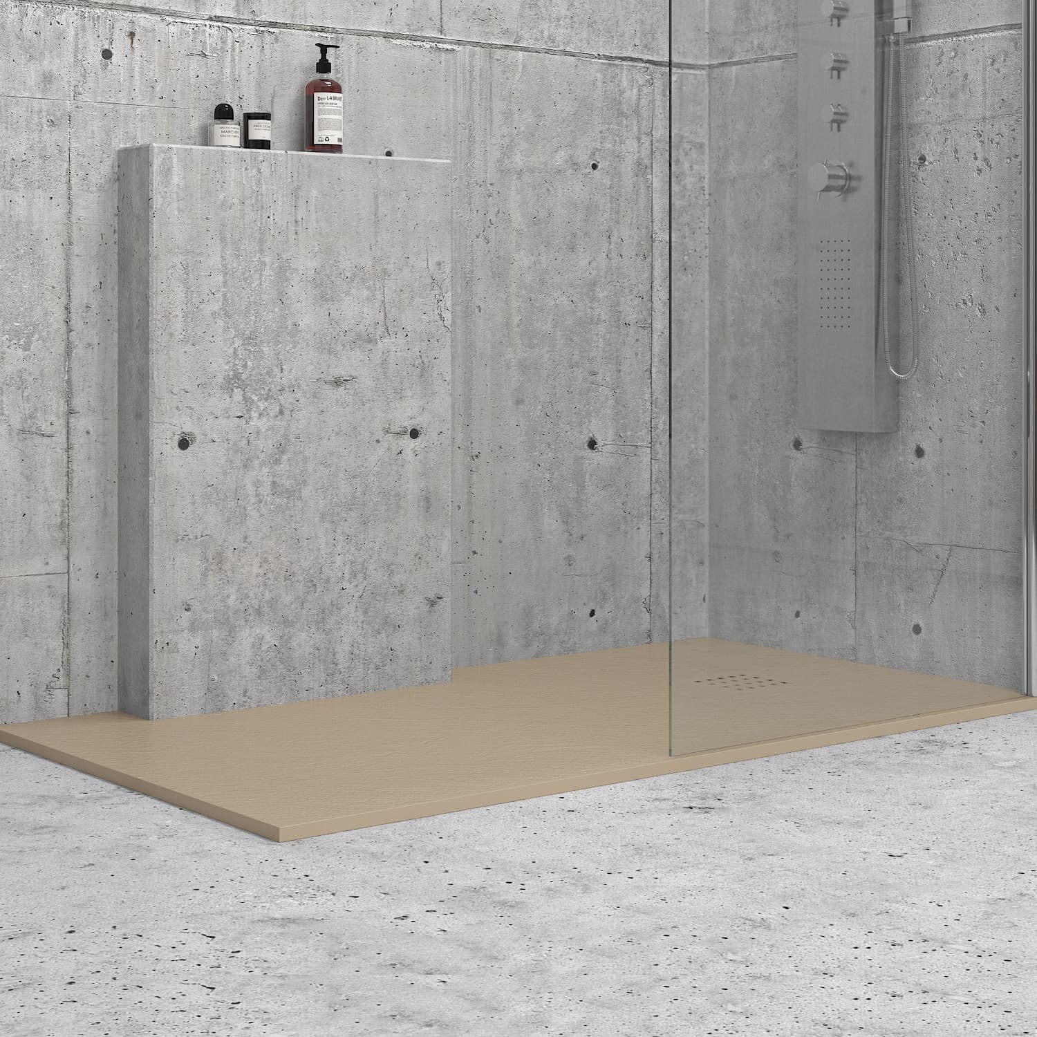 Ντουζιέρα παραλληλόγραμμη Karag Classic Beige 90x70x2,5cm