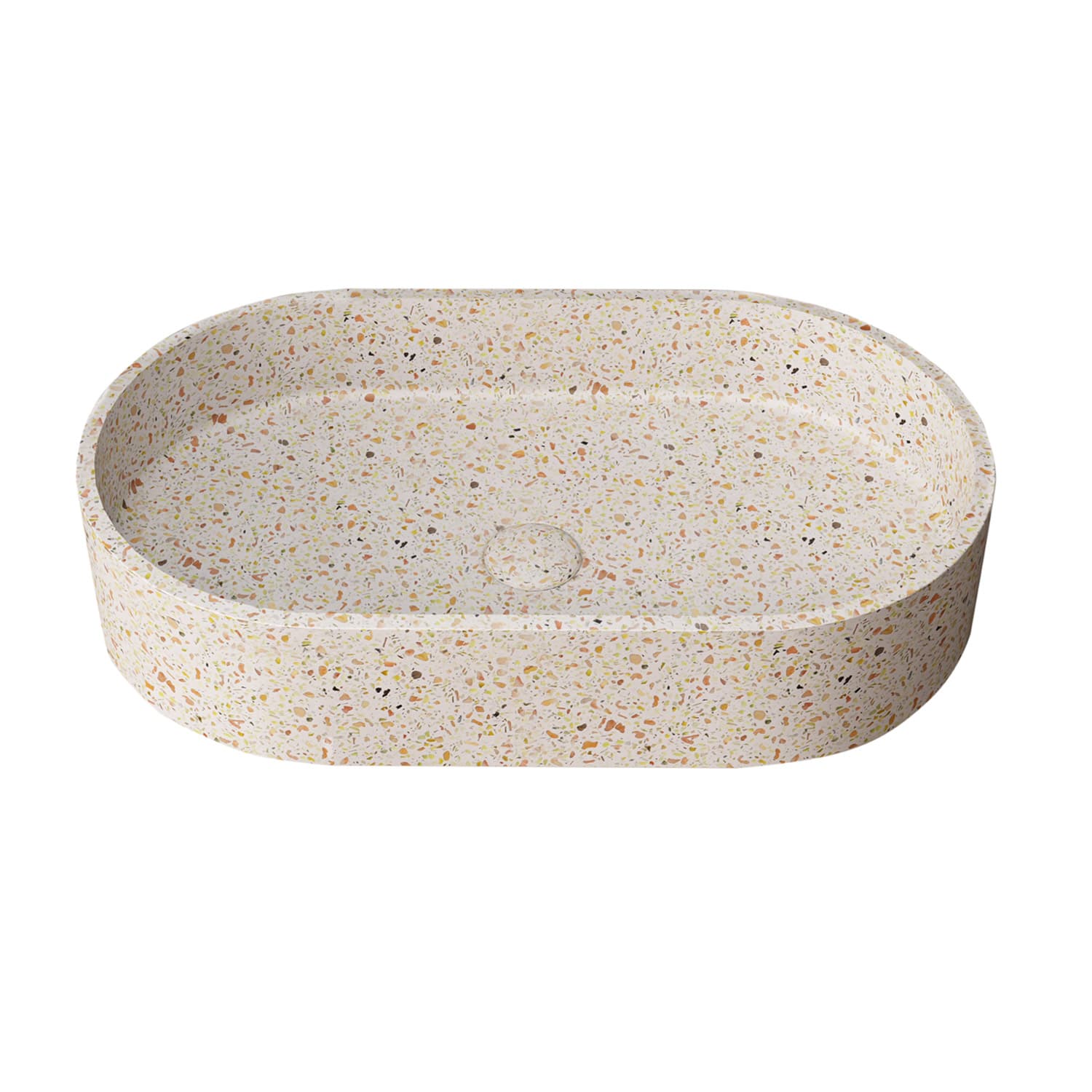 Νιπτήρας επιτραπέζιος με βαλβίδα Karag Linus CS-0010 Fruitcake 60×35×12cm