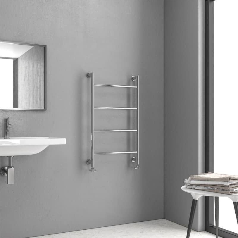Θερμαινόμενη πετσετοκρεμάστρα Karag Design 6 9,3×56×90cm Χρώμιο (νερού) 518Btu (χωρίς διακόπτες)
