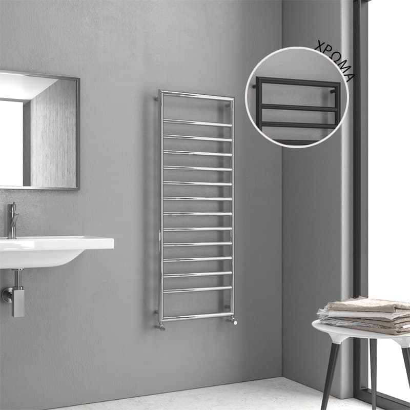 Θερμαινόμενη πετσετοκρεμάστρα Karag Design 7 Ματ Μαύρο 10,7×50×130cm DES71300 (νερού) (χωρίς διακόπτες)