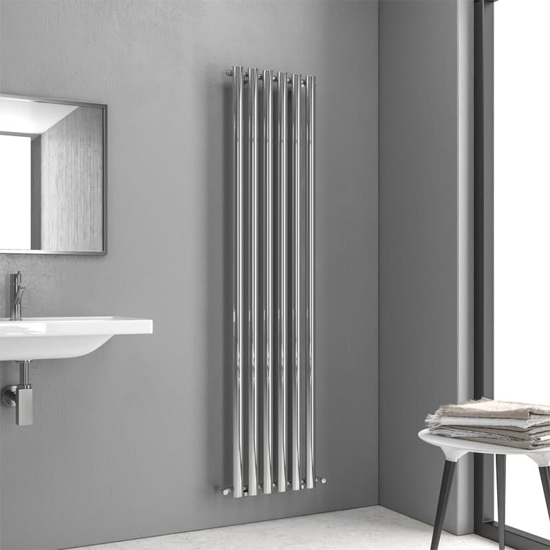 Θερμαινόμενη πετσετοκρεμάστρα Karag Divina 12,2×42×180cm Χρώμιο (νερού) 2943Btu (χωρίς διακόπτες)