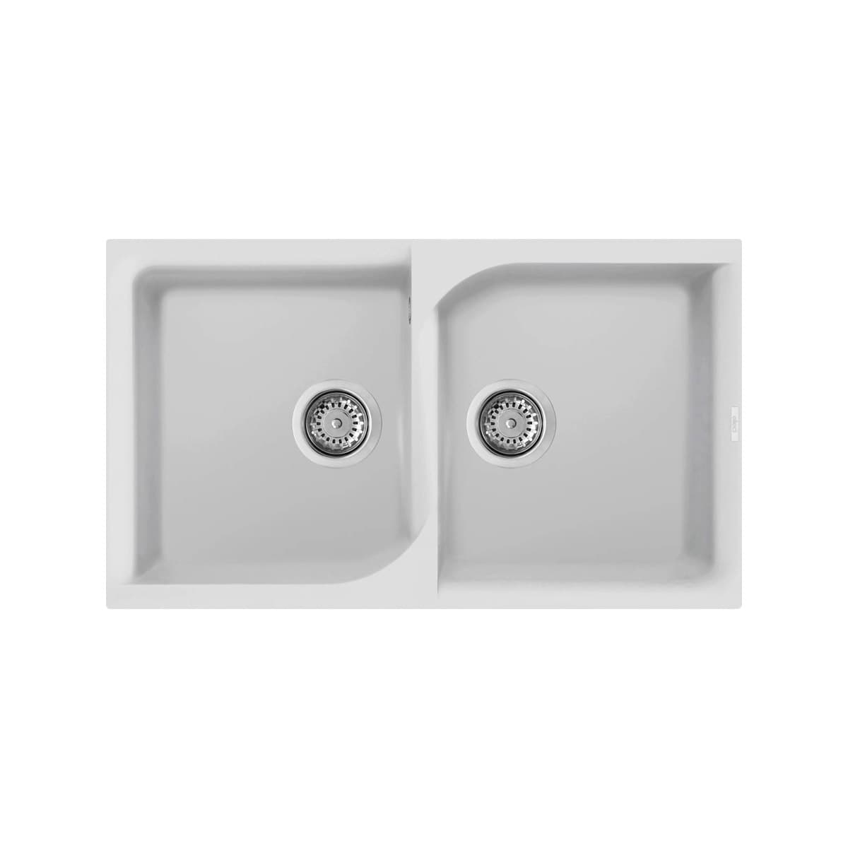 Νεροχύτης κουζίνας γρανιτένιος Elleci Ego 450 Bianco Titano 68 86×50 (ένθετος)