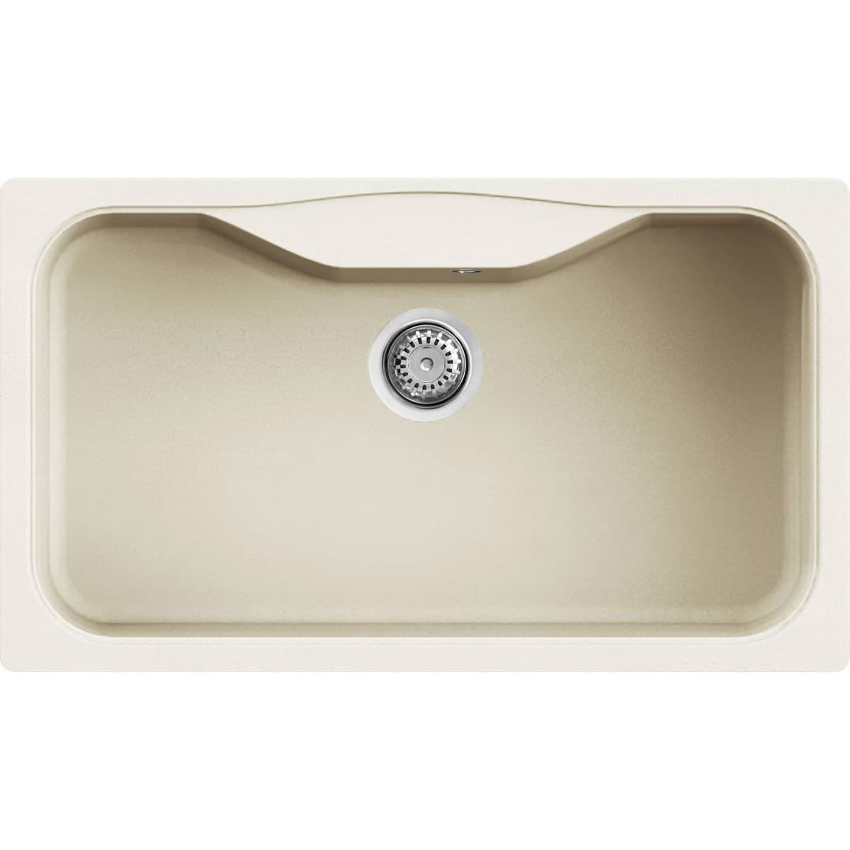 Νεροχύτης κουζίνας γρανιτένιος Elleci Fox 360 Bianco Antico 62 86×50 (ένθετος)
