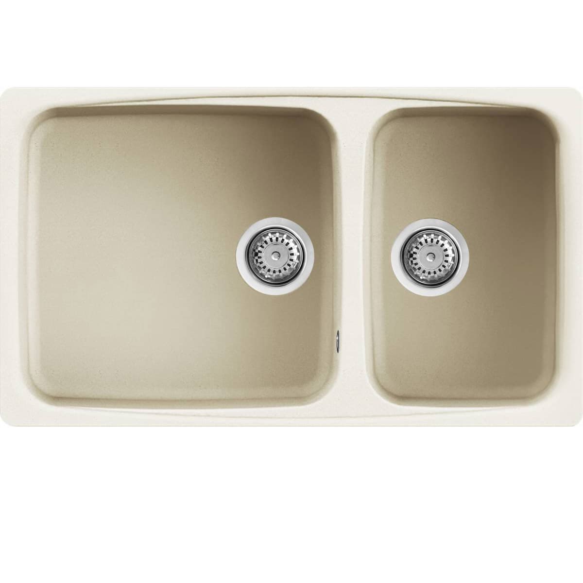 Νεροχύτης κουζίνας γρανιτένιος Elleci Fox 450 Bianco Antico 62 86×50 (ένθετος)