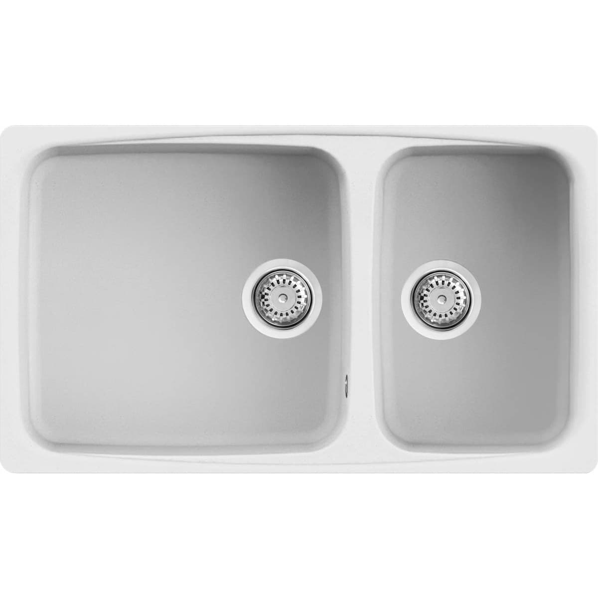 Νεροχύτης κουζίνας γρανιτένιος Elleci Fox 450 Bianco Titano 68 86×50 (ένθετος)
