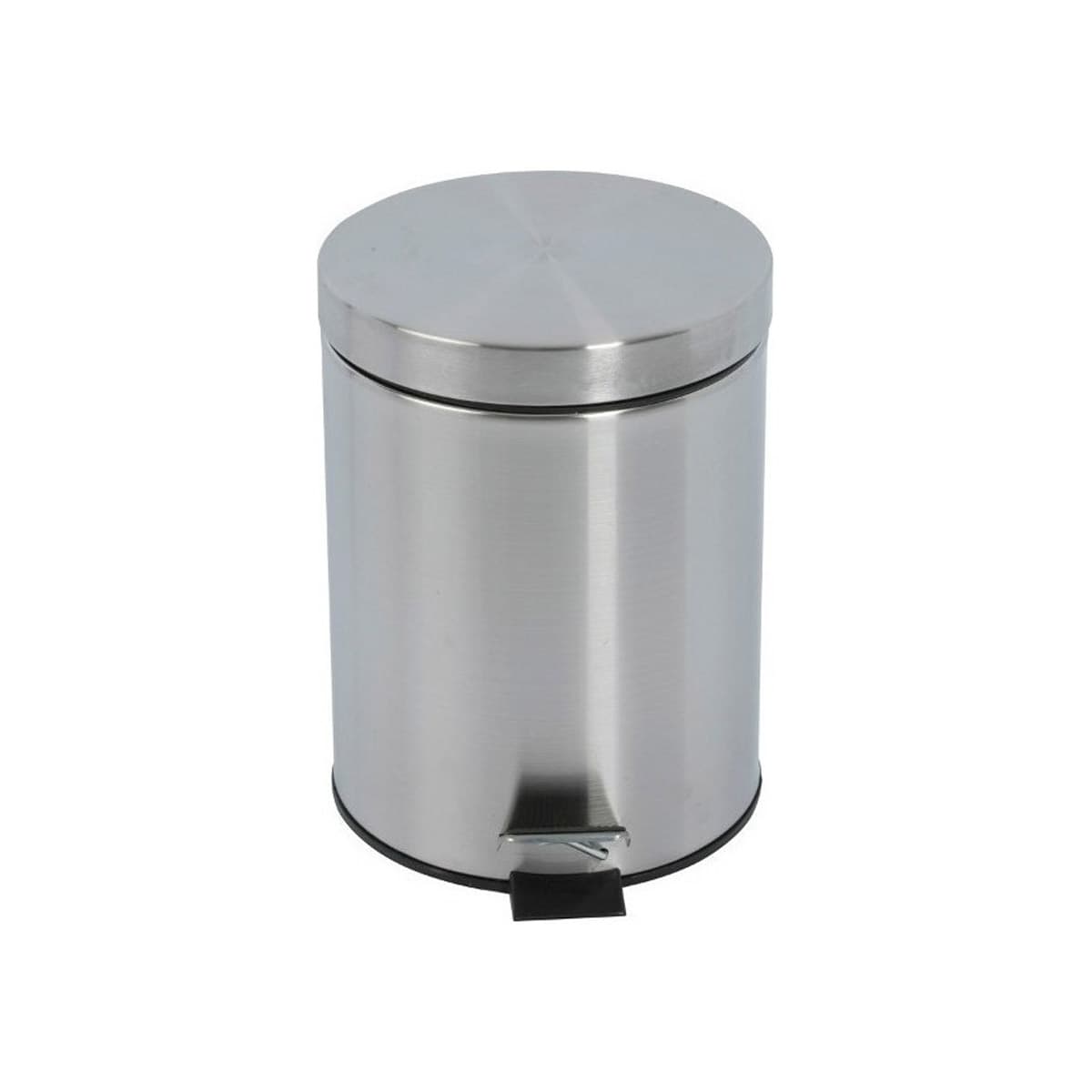 Χαρτοδοχείο με πεντάλ Karag GA-8805S Inox Σατινέ 5lt Φ20×26cm