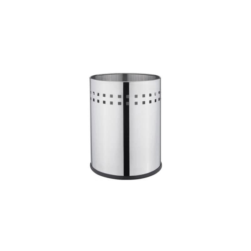 Χαρτοδοχείο ανοιχτό Karag GA-8807N Χρώμιο 7lt Φ20×25cm