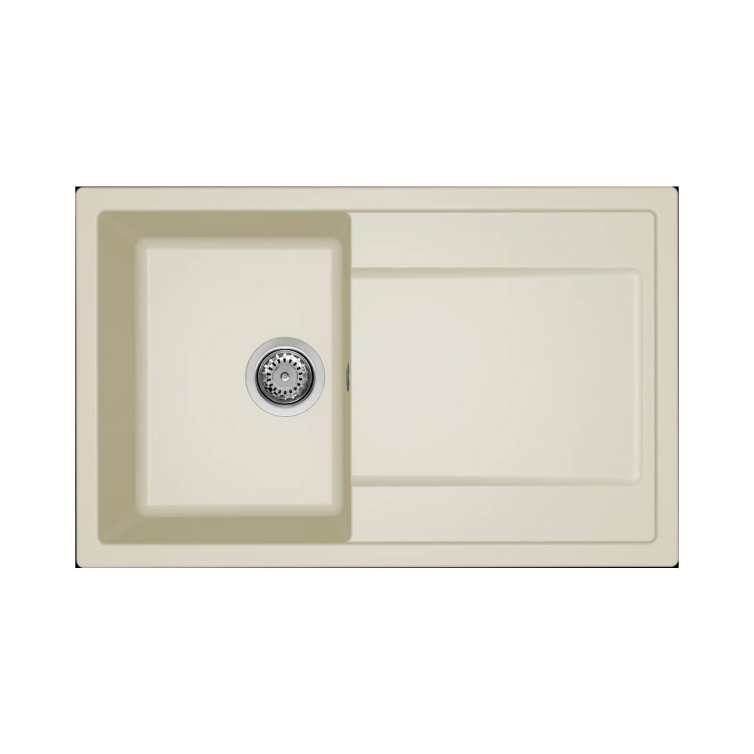Νεροχύτης κουζίνας γρανιτένιος Elleci Life 300 Bianco Antico 62 79×50 (ένθετος)