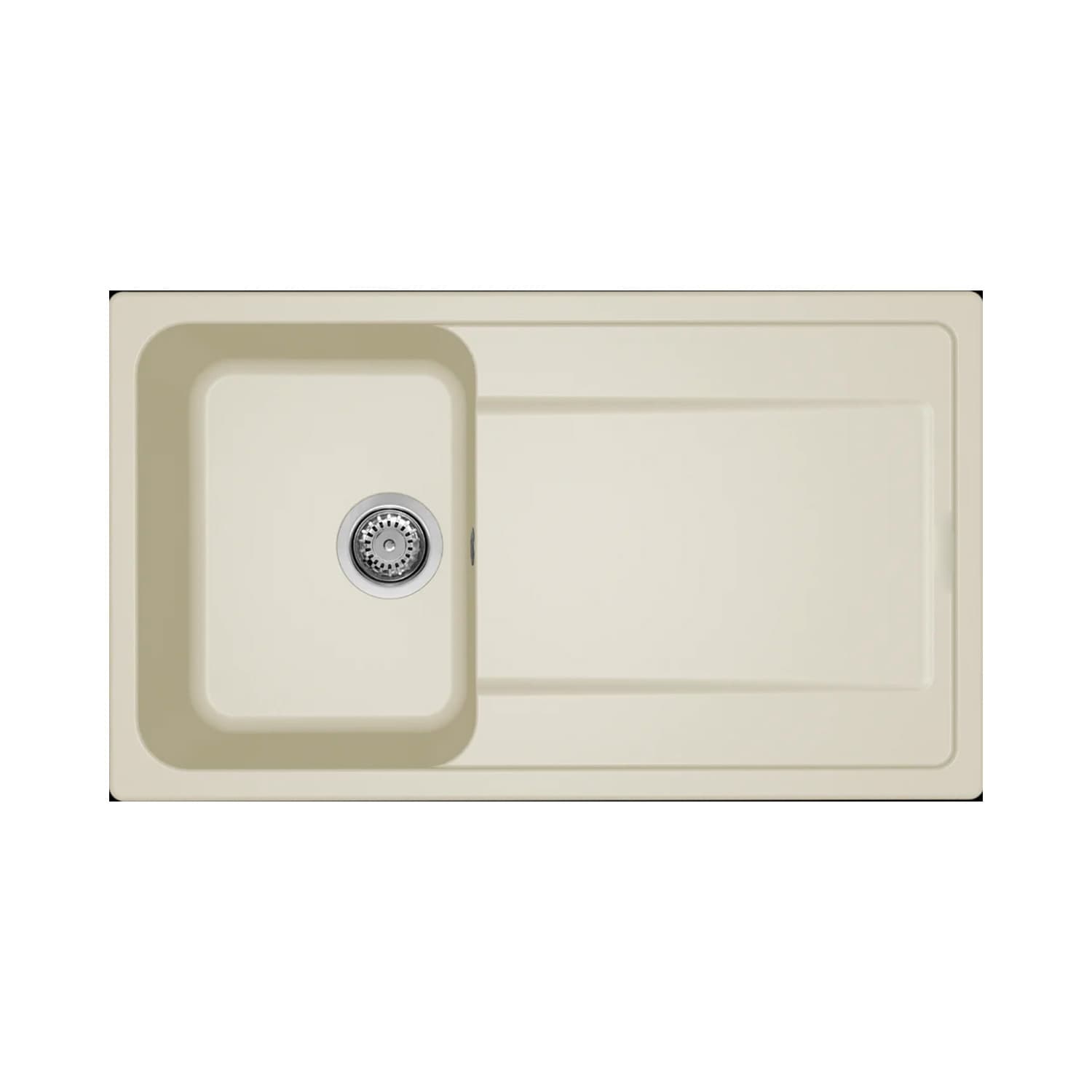 Νεροχύτης κουζίνας γρανιτένιος Elleci Life 400 Bianco Antico 62 86×50 (ένθετος)