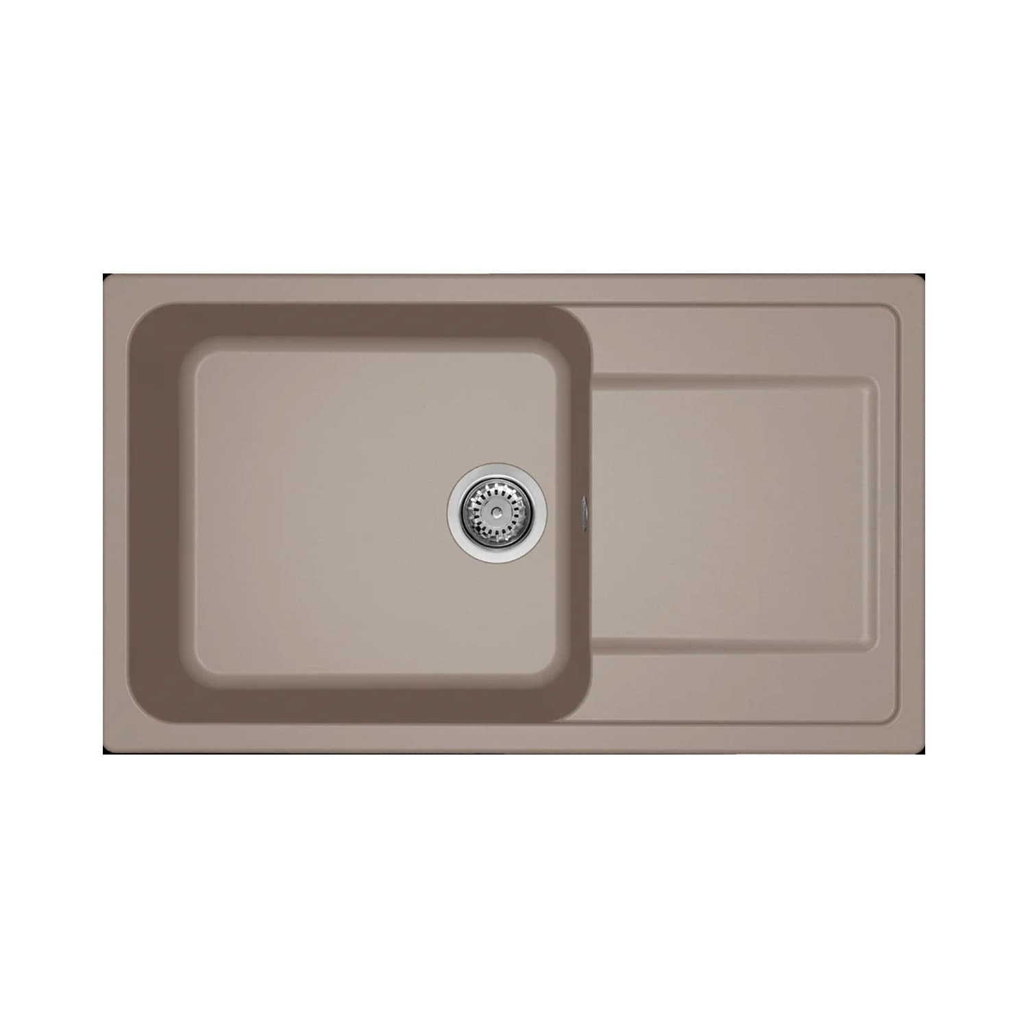 Νεροχύτης κουζίνας γρανιτένιος Elleci Life 410 Tortora 43 86×50 (ένθετος)