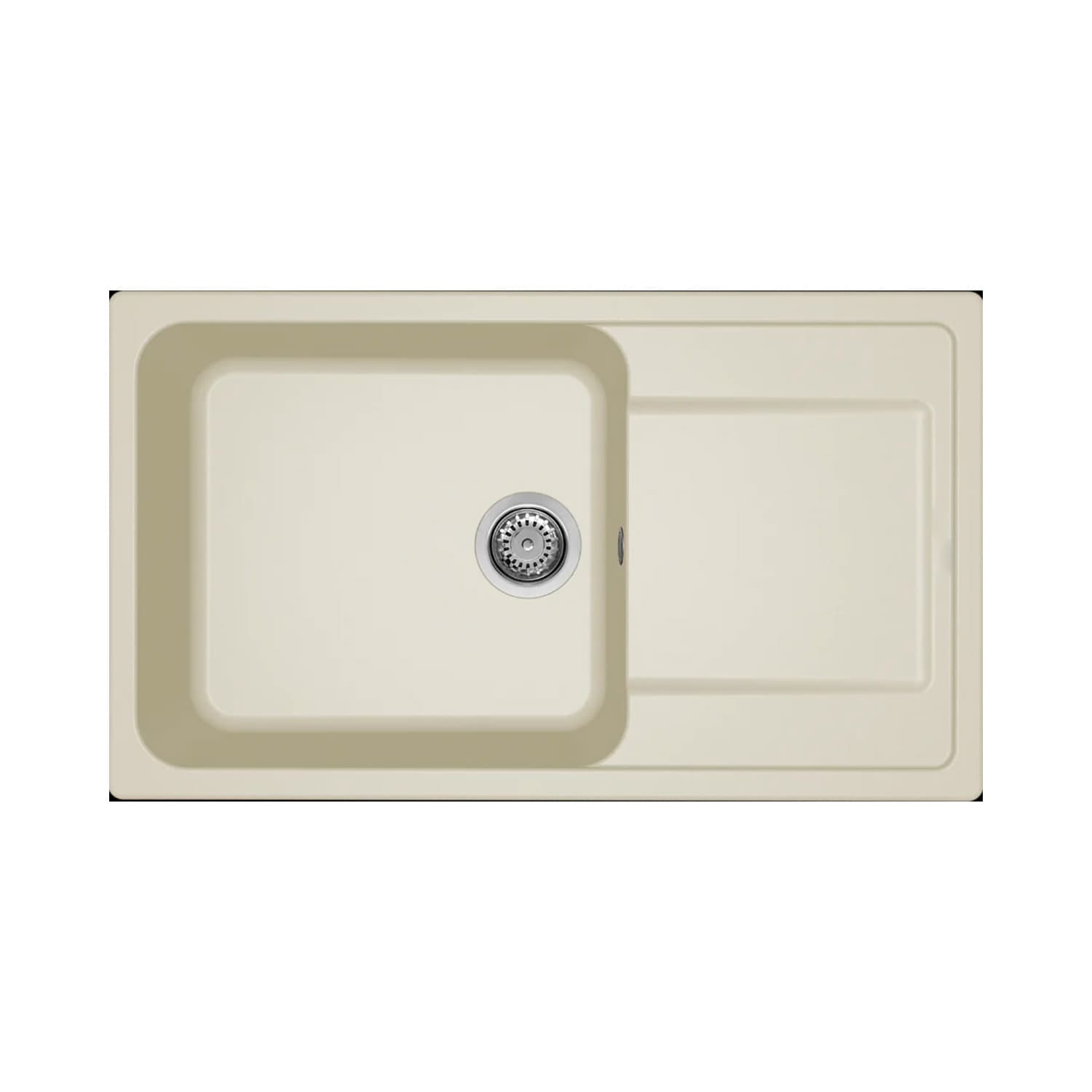 Νεροχύτης κουζίνας γρανιτένιος Elleci Life 410 Bianco Antico 62 86×50 (ένθετος)