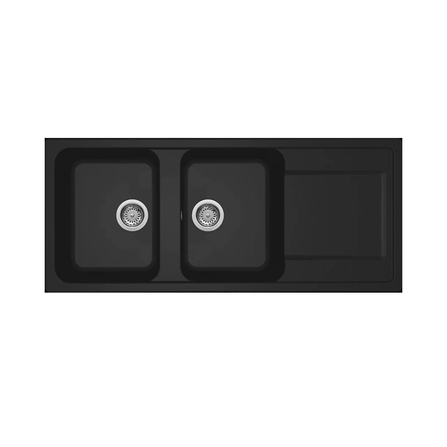 Νεροχύτης κουζίνας γρανιτένιος Elleci Life 500 Nero 40 116×50 (ένθετος)