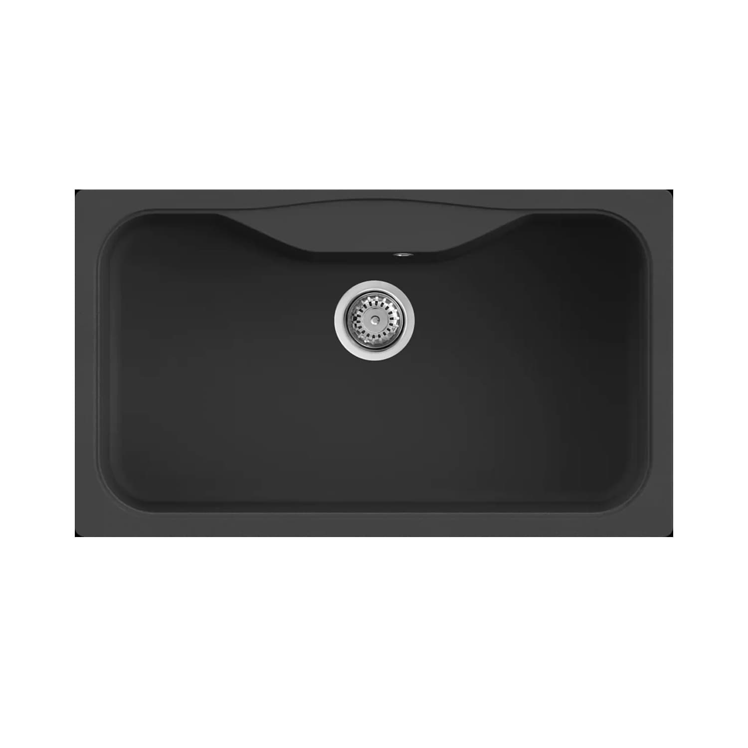 Νεροχύτης κουζίνας γρανιτένιος Elleci Fox 360 Nero 40 86×50 (ένθετος)