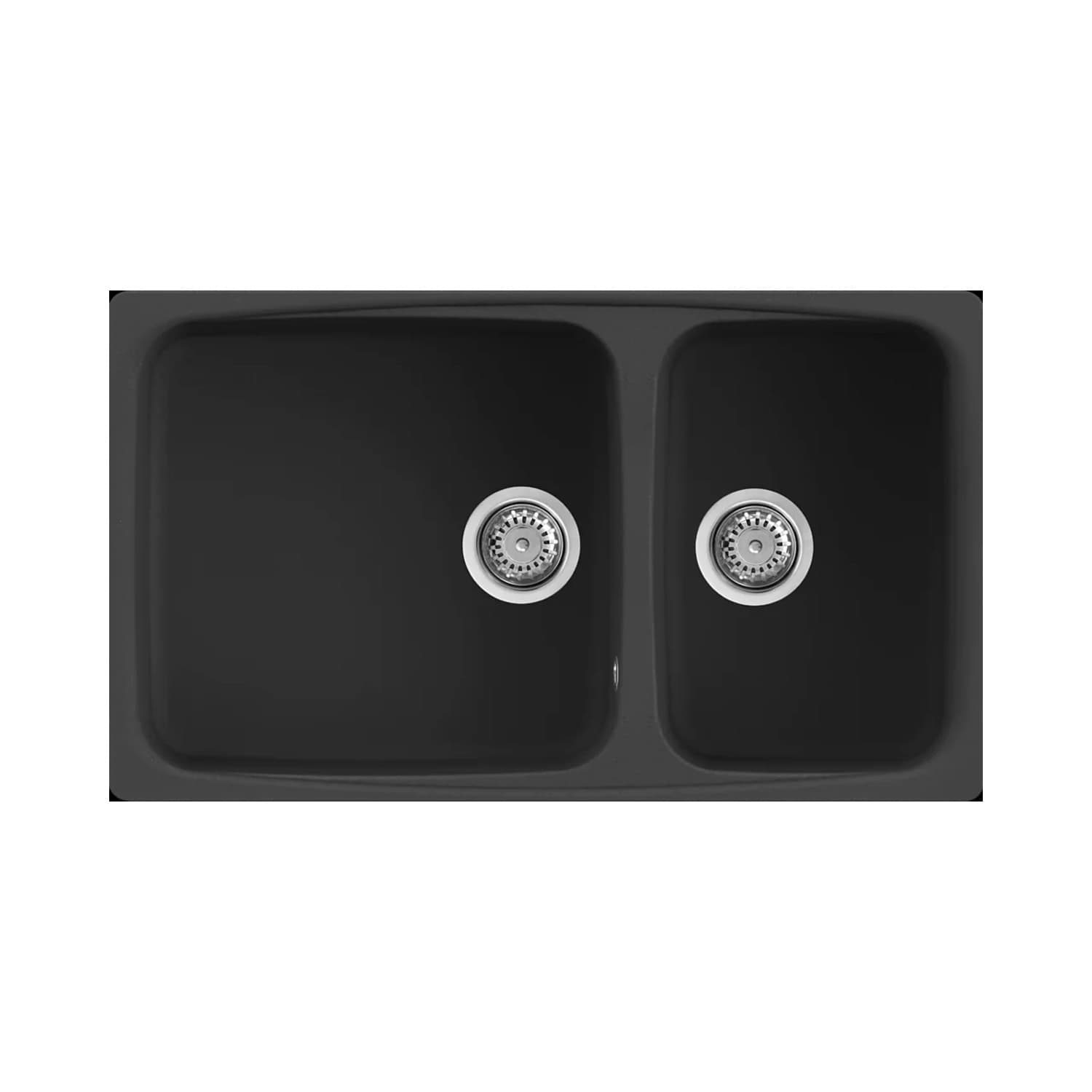 Νεροχύτης κουζίνας γρανιτένιος Elleci Fox 450 Nero 40 86×50 (ένθετος)