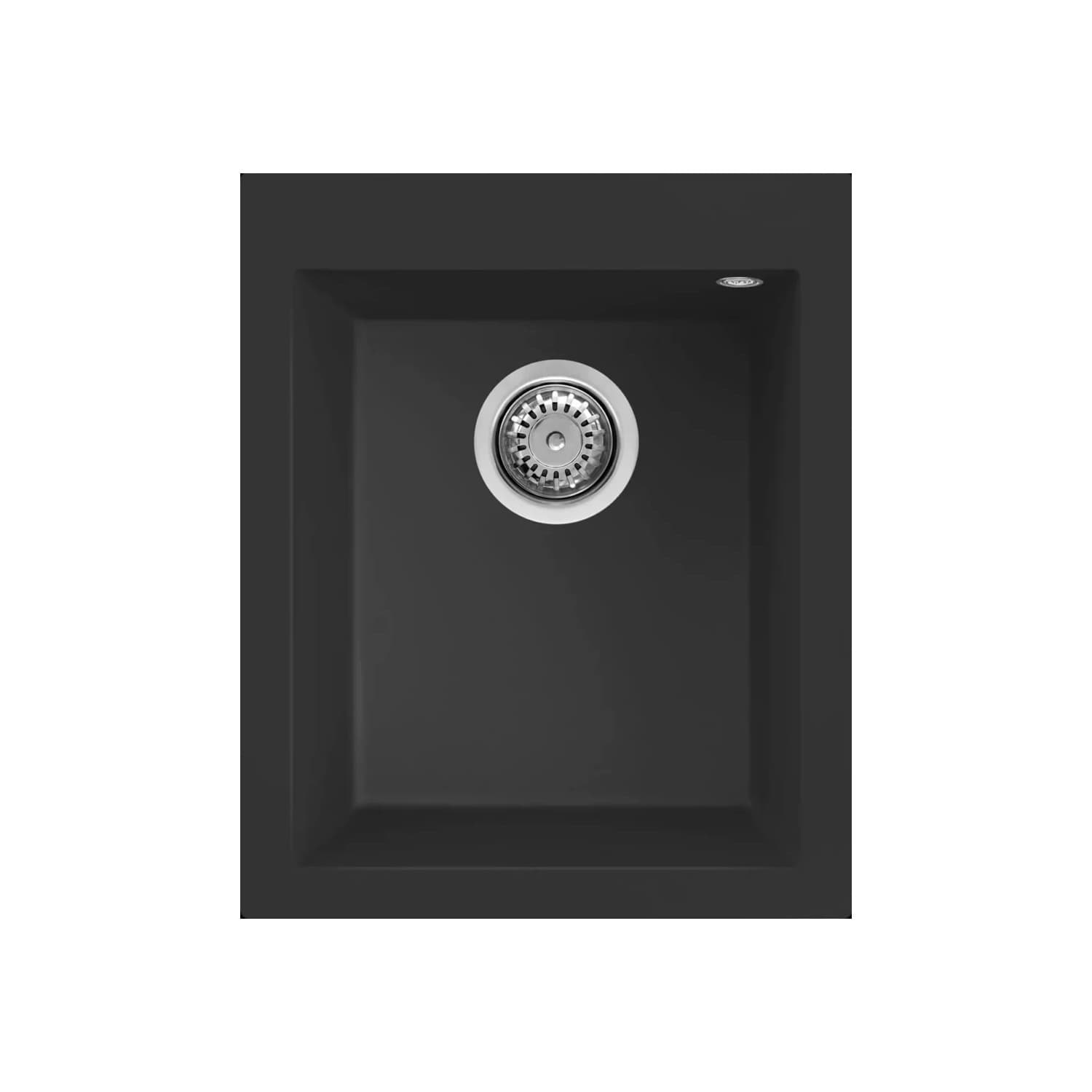 Νεροχύτης κουζίνας γρανιτένιος Elleci Quadra 100 Nero 40 41×50 (υποκαθήμενος & ένθετος)