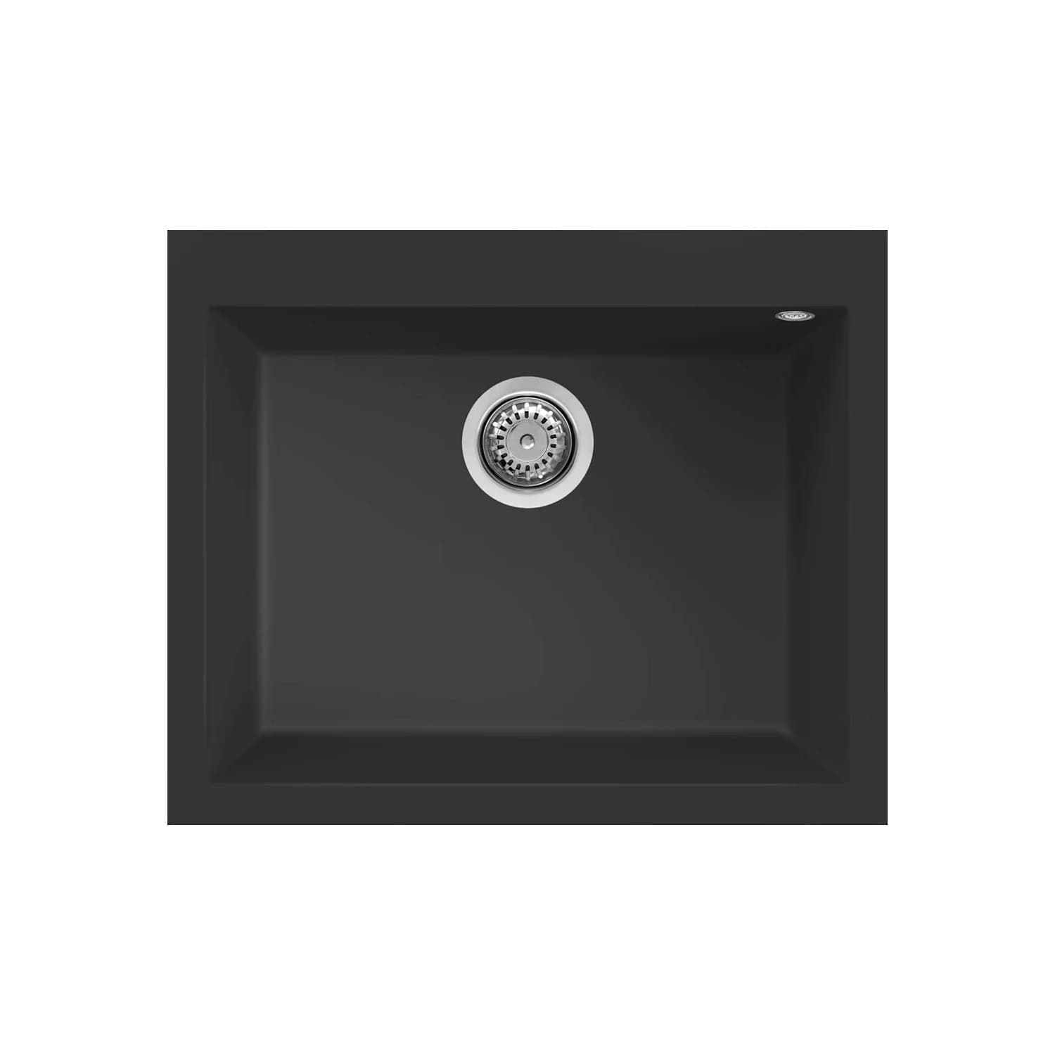 Νεροχύτης κουζίνας γρανιτένιος Elleci Quadra 110 Nero 40 61×50 (υποκαθήμενος & ένθετος)